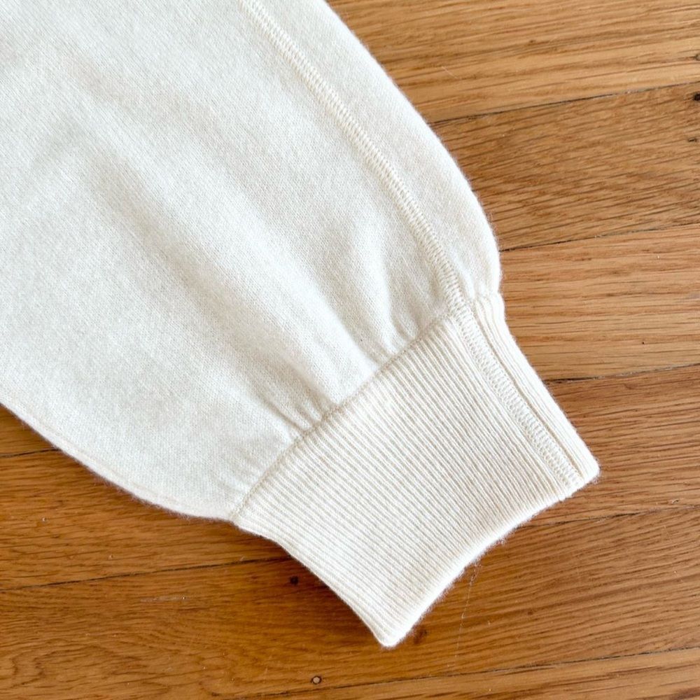 $310 Sandro Cashmere Ivory Cream Joggers Lounge Pants Large Women's 40 - Picture 3 of 8